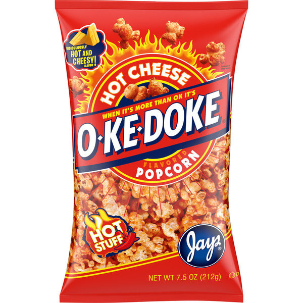 O-Ke-Doke  Hot Stuff Cheese Flavored Popcorn