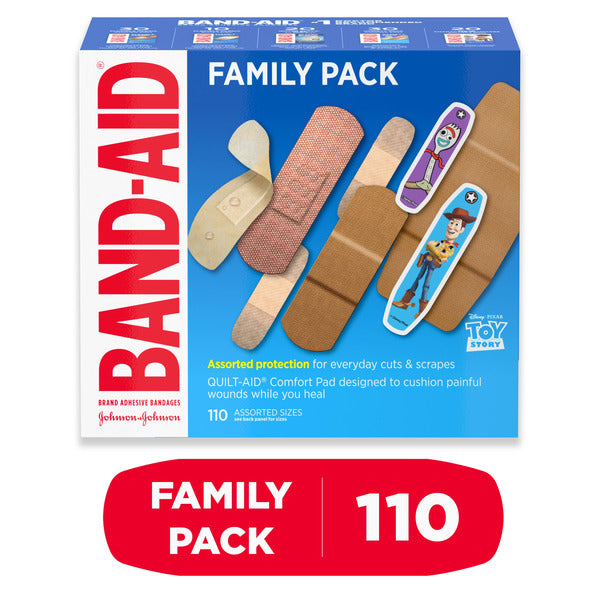 BAND-AID Adhesive Bandage Family Variety Pack, Assorted, 110 ct