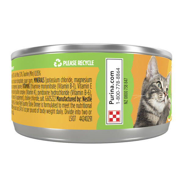 Purina Friskies Wet Cat Food Pate, Country Style Dinner