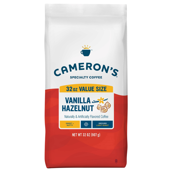 Cameron's Coffee, Ground, Light Roast, Vanilla Hazelnut, Value Size