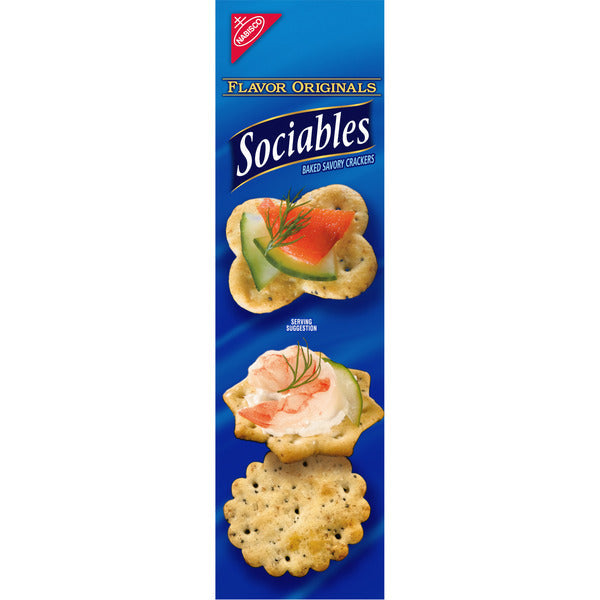 SOCIABLES Sociables Baked Savory Crackers Party Snacks