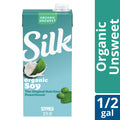 Silk Soy Milk, Organic Unsweet, Shelf Stable, Dairy Free, Lactose Free, Vegan Milk with 8g Protein per Serving, 32 FL OZ Quart