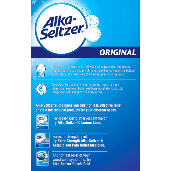 Alka-Seltzer Multi-Symptom Relief, Original, Effervescent Tablets