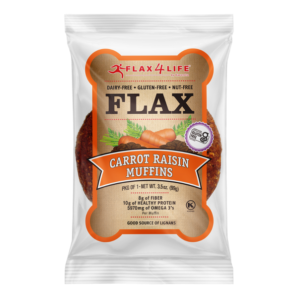 Flax4Life Grab n' Go Carrot Raisin Muffin