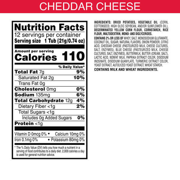 Pringles Cheddar Cheese Potato Crisps Chips, Lunch Snacks, Snack Stacks, 12 Count
