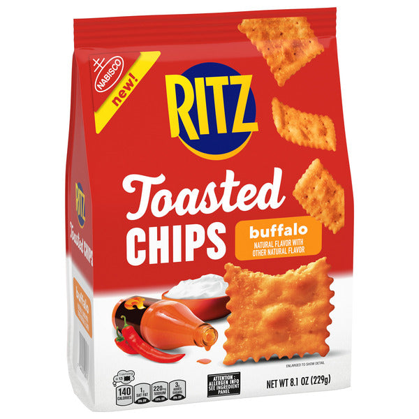 Ritz Toasted Chips Buffalo Crackers, Party Snacks 8.1 oz