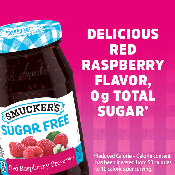 Smucker's Sugar Free Red Raspberry Preserves Sweetened with Splenda