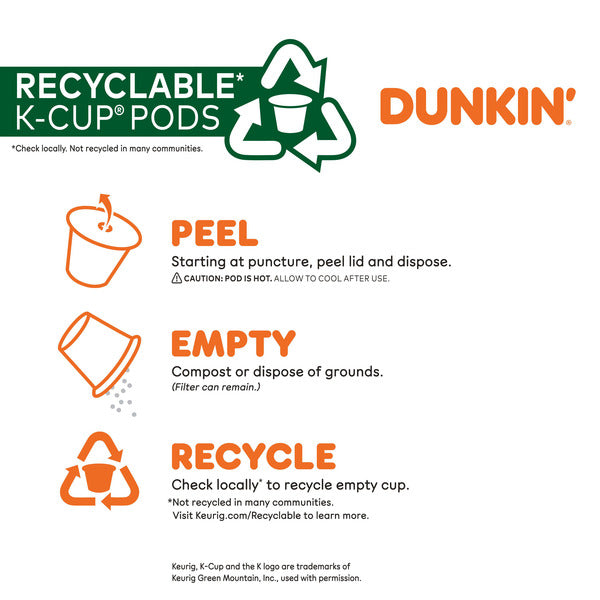 Dunkin' Decaf Medium Roast Coffee K-Cup Pods