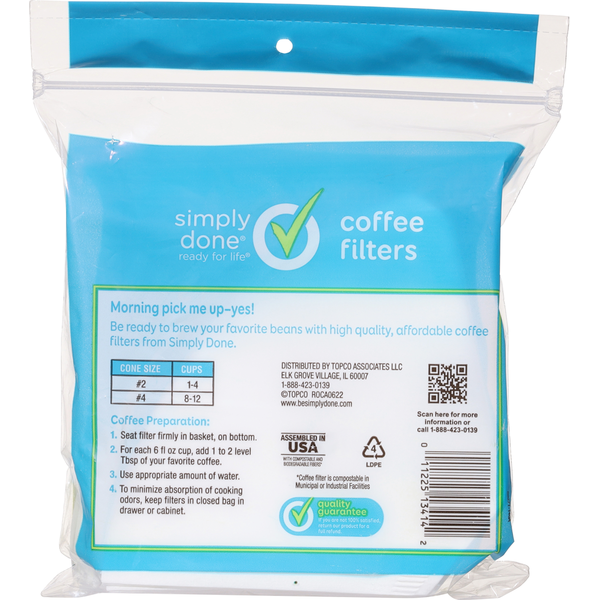 Simply Done 8-12 Cup Cone Style Coffee Filters #4