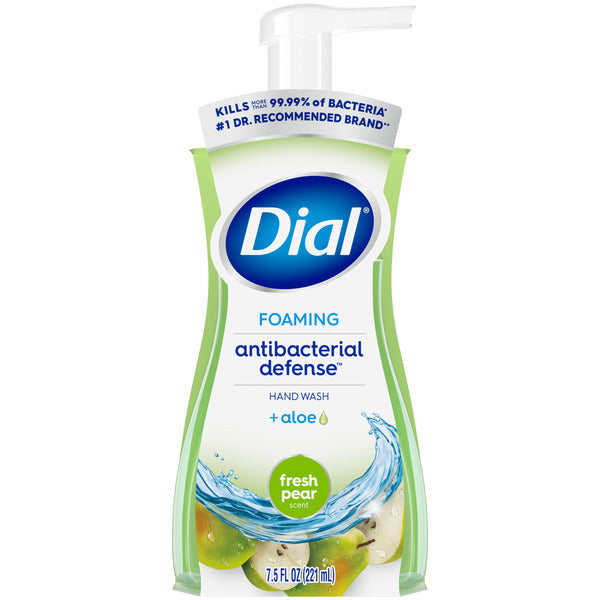 Dial Antibacterial Defense Fresh Pear Scent Foaming Hand Soap, 7.5 fl oz