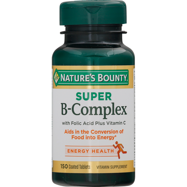 Nature's Bounty Vitamin B-Complex, Super, Coated Tablets