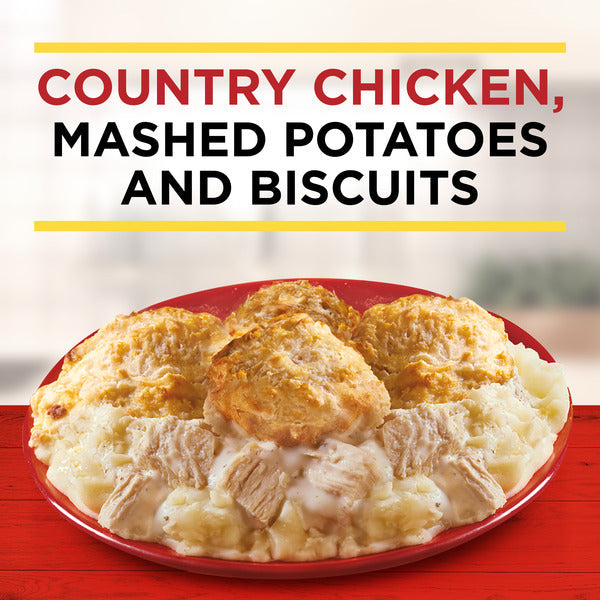 Banquet Homestyle Bakes Country Chicken, Mashed Potatoes and Biscuits, Meal Kit
