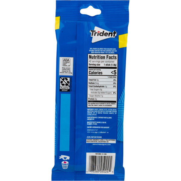 Trident Sugar Free Original Flavor Gum