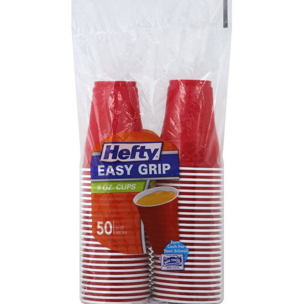 Hefty Cups, Easy Grip, 9 Ounce