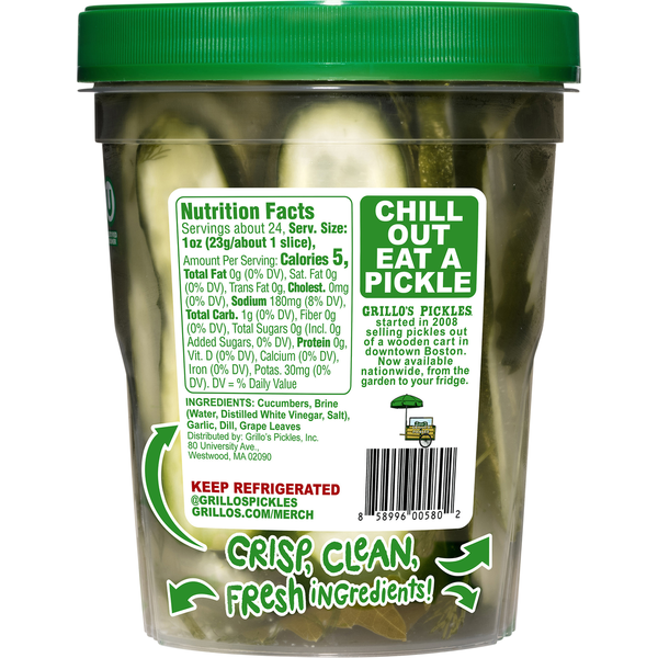 Grillo's Pickles Sandwich Makers Dill Slices