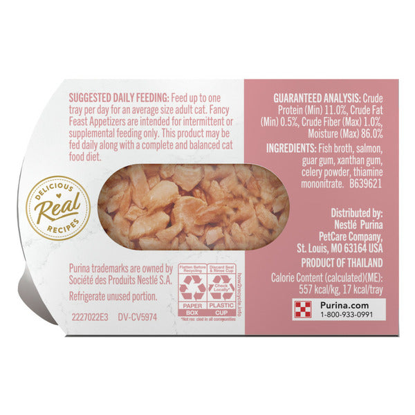 Purina Fancy Feast Appetizers Lickable Grain Free Wet Cat Food Topper Wild Alaskan Salmon Appetizer
