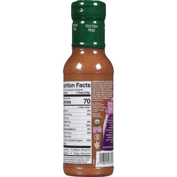 Sky Valley Sauce, Organic, Thai Peanut, Mild