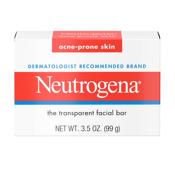 Neutrogena Facial Cleansing Soap Bar for Acne-Prone Skin, 3.5 oz