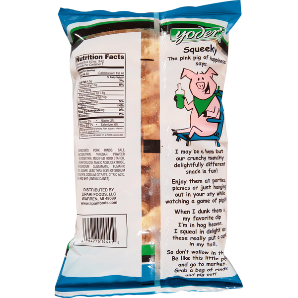 Yoder's Pork Rinds, Salt & Vinegar
