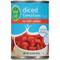 Food Club No Salt Added Diced Tomatoes In Juice️