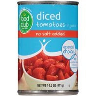 Food Club No Salt Added Diced Tomatoes In Juice️