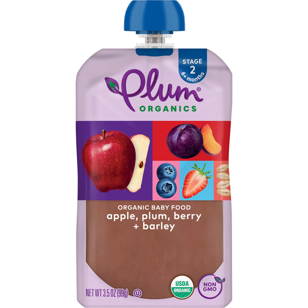 Plum Organics Stage 2 Organic Baby Food Apple, Plum, Berry & Barley