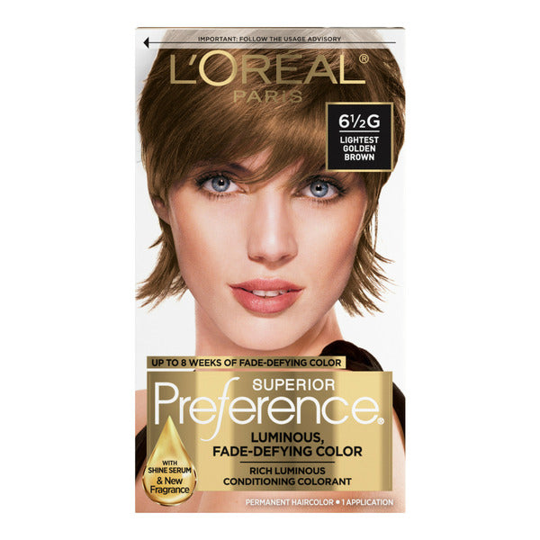 L'Oreal Permanent Hair Color, 6.5G Lightest Golden Brown