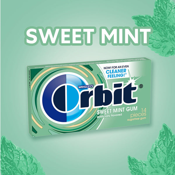 Orbit Gum Sweet Mint Sugar Free Chewing Gum Single Pack