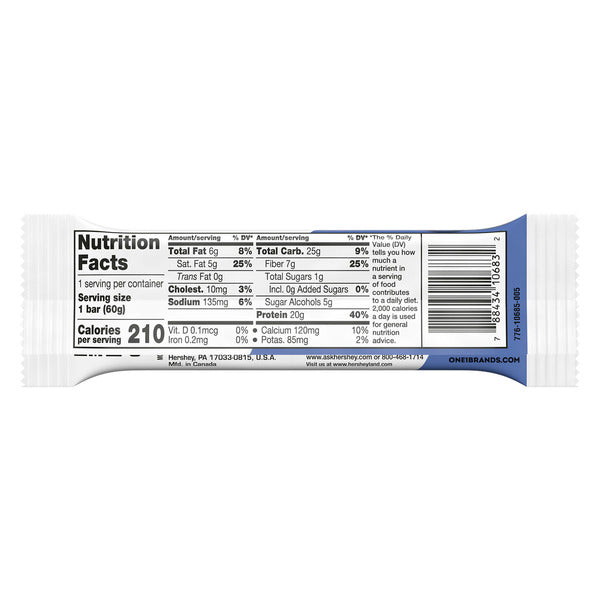 ONE Blueberry Cobbler Flavored Protein Bar, 2.12 oz