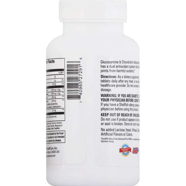 21ST Century Glucosamine Chondroitin, Advanced, Plus 1500 mg MSM, Coated Tablets