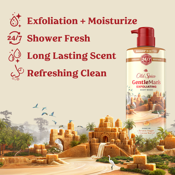 Old Spice Men's Body Wash for Men, Brown Sugar + Cocoa Butter