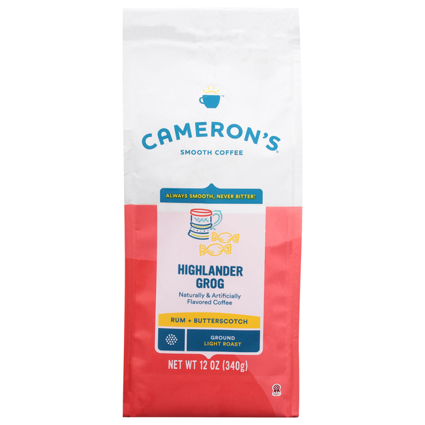Cameron's Coffee, Bag, Flavored, Highlander Grog Light Roast Ground Coffee