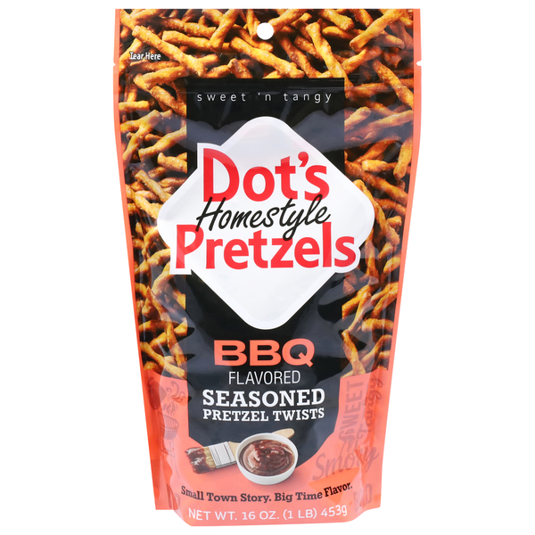 Dot's Homestyle Pretzels Pretzel Twists, Seasoned, BBQ Flavored