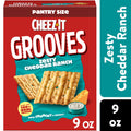 Cheez-It Grooves Zesty Cheddar Ranch Cheese Crackers, Crunchy Snack Crackers, 9 oz