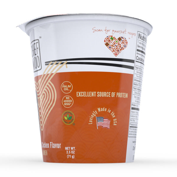 Chef Woo  Roasted Chicken Ramen Cup Noodles, 20g Protein