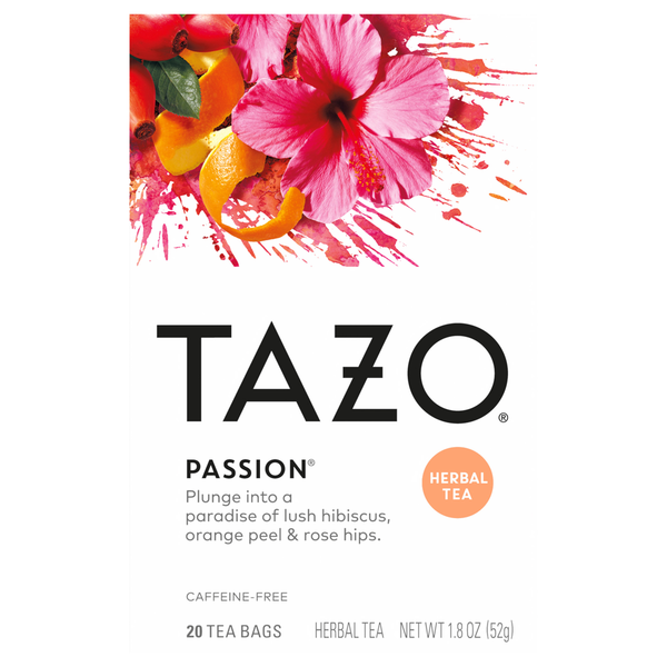 TAZO Tea Passion Herbal Infusion Caffeine Free Tea Bags