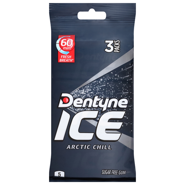 Dentyne Gum, Sugar Free, Arctic Chill, 3 Packs