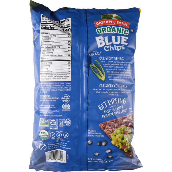 Garden of Eatin' Organic Blue Corn Tortilla Chips with Sea Salt
