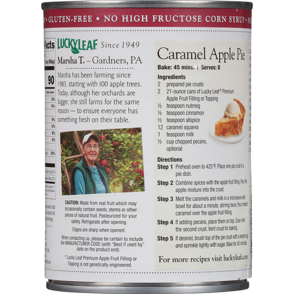 Lucky Leaf Fruit Filling or Topping, Premium, Apple
