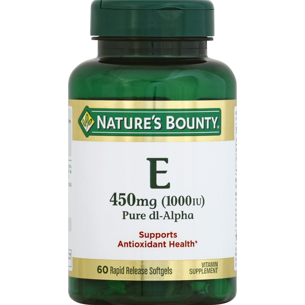 Nature's Bounty Vitamin E, Pure Dl Alpha, Rapid Release Softgels