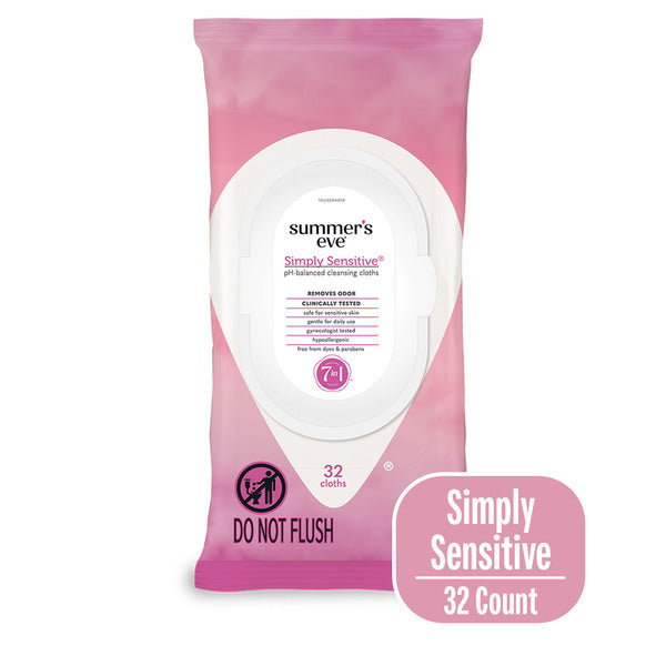 Summer's Eve Feminine Cleansing Wipes, Simply Sensitive