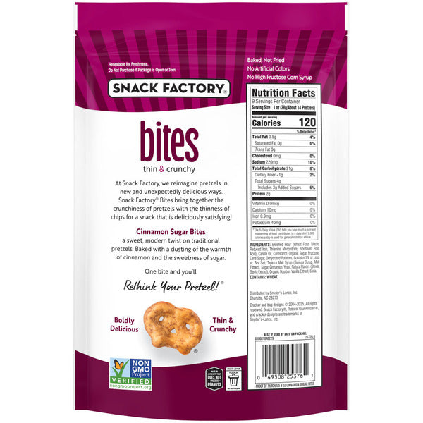 Snack Factory  Cinnamon Sugar Pretzels
