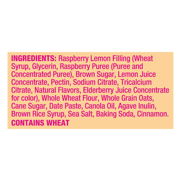 Nature's Bakery Raspberry Lemon Oatmeal Crumble