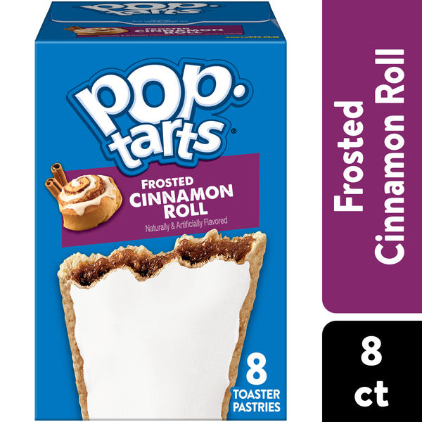 Pop-Tarts Frosted Cinnamon Roll Toaster Pastries, Breakfast Foods, 8 Count