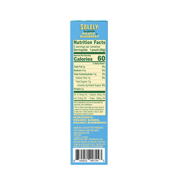 Solely: Gummies Mango & Blueberry, Organic, Multipack