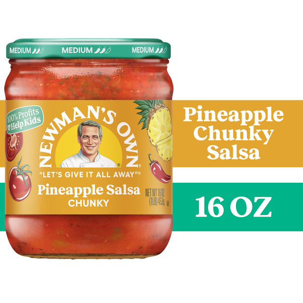 Newman's Own Salsa, Pineapple, Medium, Chunky