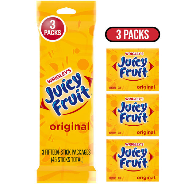 Wrigley's JUICY FRUIT Chewing Gum Value Pack