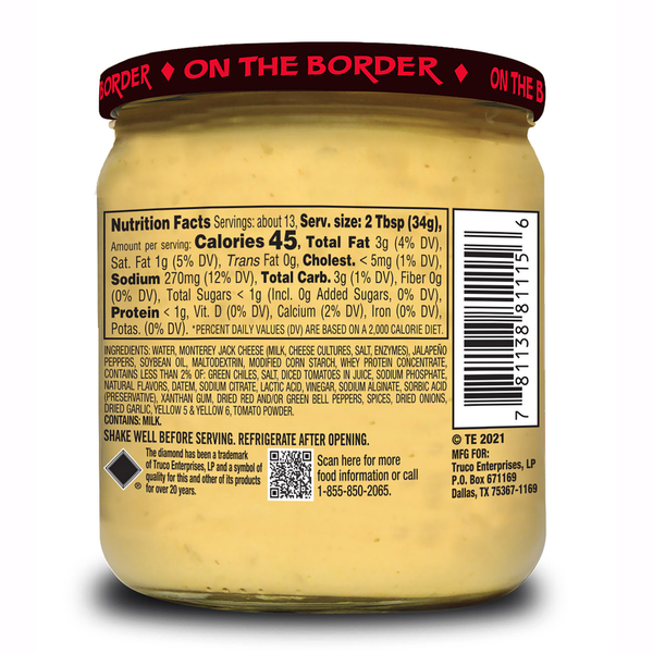 On The Border Spicy Jalapeño Queso Salsa