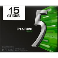 5 GUM Spearmint Rain Sugar Free Chewing Gum️