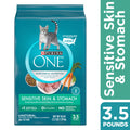 Purina ONE Natural Dry Cat Food, Sensitive Skin & Stomach Formula